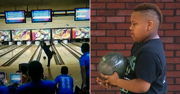 10-Year Old Boy Bowls a Perfect Game and Makes History!